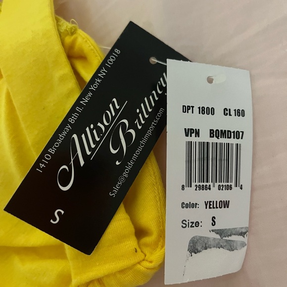 Allison Brittney Yellow Ruched Sundress with Halter Neckline for Cocktail - Picture 3 of 4